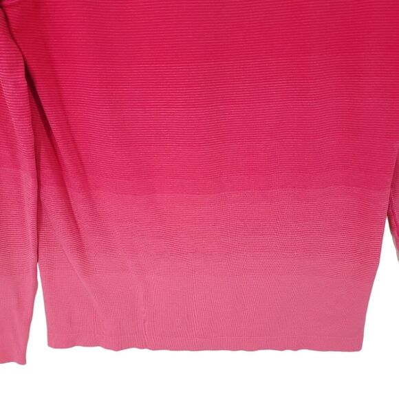 Brooks Pink Ribbed Running Top LG - Picture 10 of 13